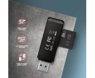 Axagon CRE-S2N, USB-A 3.2 SUPERSPEED 2-slot & lun SD/microSD, UHS-I - 1353403 - zdjęcie 3